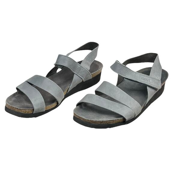NAOT Women's Kayla Grey Leather Strap Sandals Size 41 US 10 - Picture 6 of 11